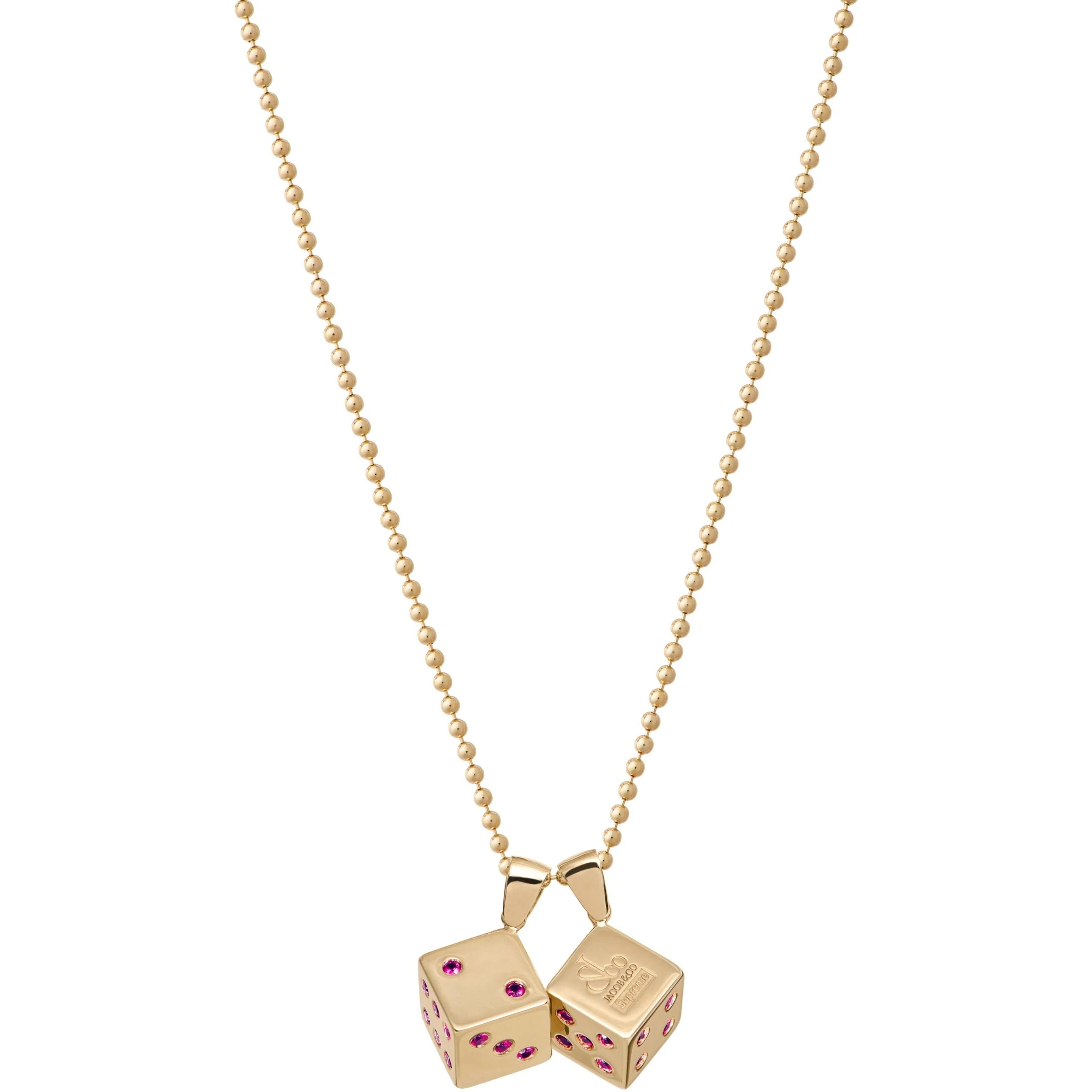 Supreme Supreme Jacob&Co Dice 14K Gold Pendant (SS25) - Gold - $2998