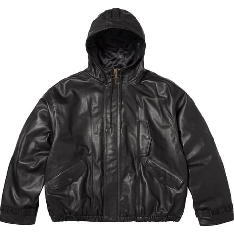Supreme®/Marithé + François Girbaud Hooded Leather Flight Bomber