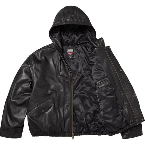 Supreme®/Marithé + François Girbaud Hooded Leather Flight Bomber
