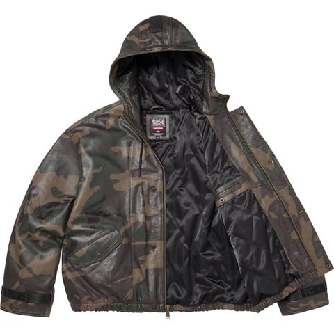 Supreme®/Marithé + François Girbaud Hooded Leather Flight Bomber Supreme®/Marithé + François Girbaud Hooded Leather Flight Bomber