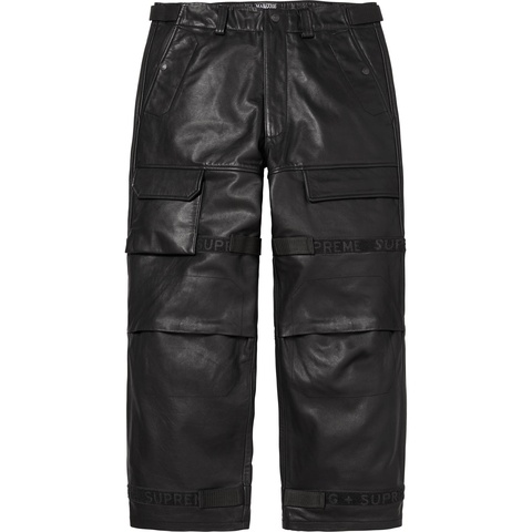 Supreme Supreme®/Marithé + François Girbaud Shuttle Tape Leather Cargo Pant - Black