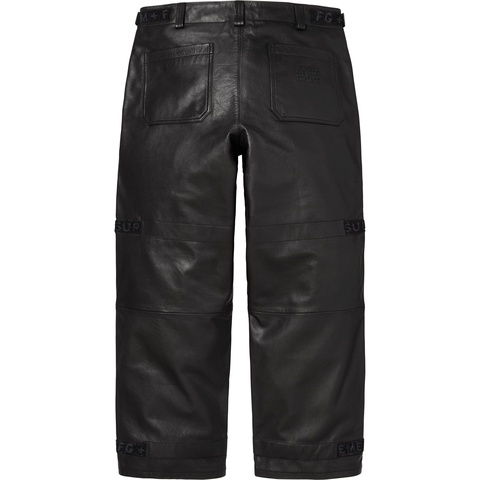 Supreme Supreme®/Marithé + François Girbaud Shuttle Tape Leather Cargo Pant - Black