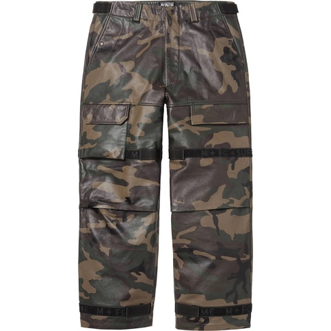 Supreme Supreme®/Marithé + François Girbaud Shuttle Tape Leather Cargo Pant - Woodland Camo