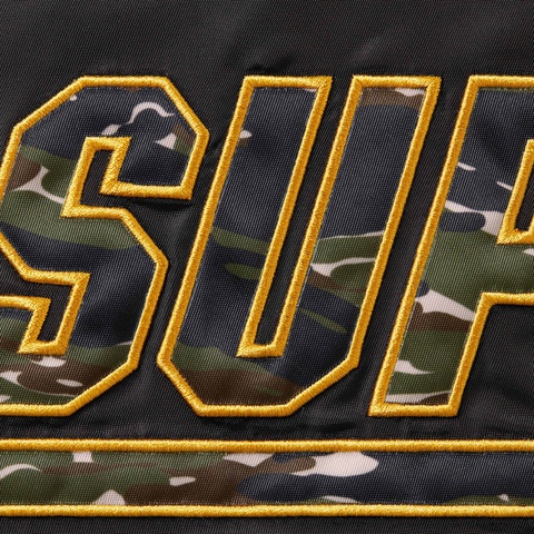 Supreme Supreme®/Mitchell & Ness® Camo Logo Varsity Jacket - Black