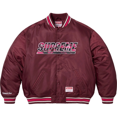 ジャケット・アウター supreme Varsity Camo Letterman Jacket Supreme Mitchell & Ness Camo Logo Varsity Jacket Black Men's