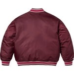 Supreme Supreme Mitchell & Ness Camo Logo Varsity Jacket (SS25) - Burgundy