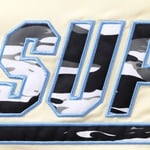 Supreme Supreme Mitchell & Ness Camo Logo Varsity Jacket (SS25) - White
