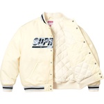 Supreme Supreme Mitchell & Ness Camo Logo Varsity Jacket (SS25) - White