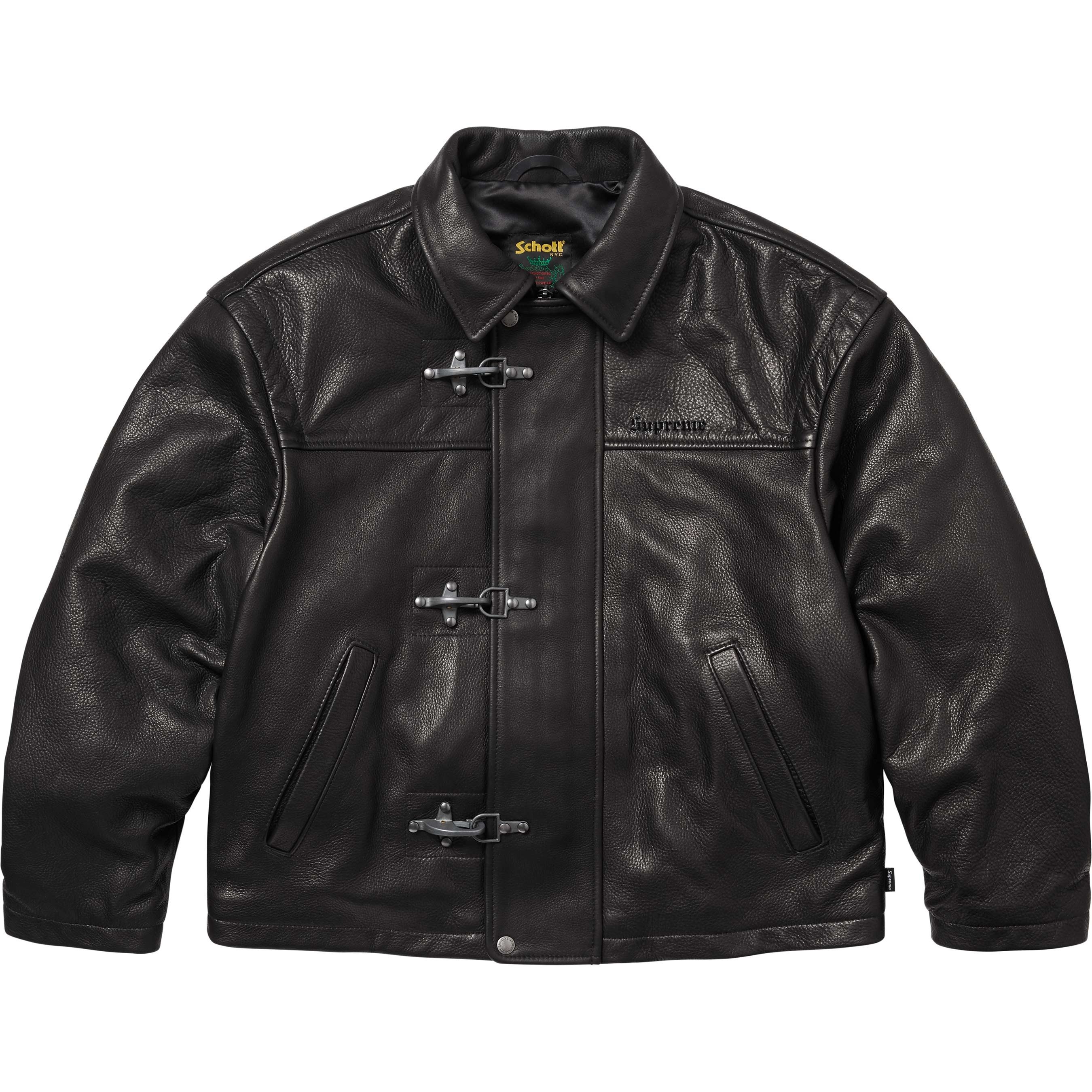 Supreme Supreme Schott Leather Clip Jacket (SS25) - Black - $998