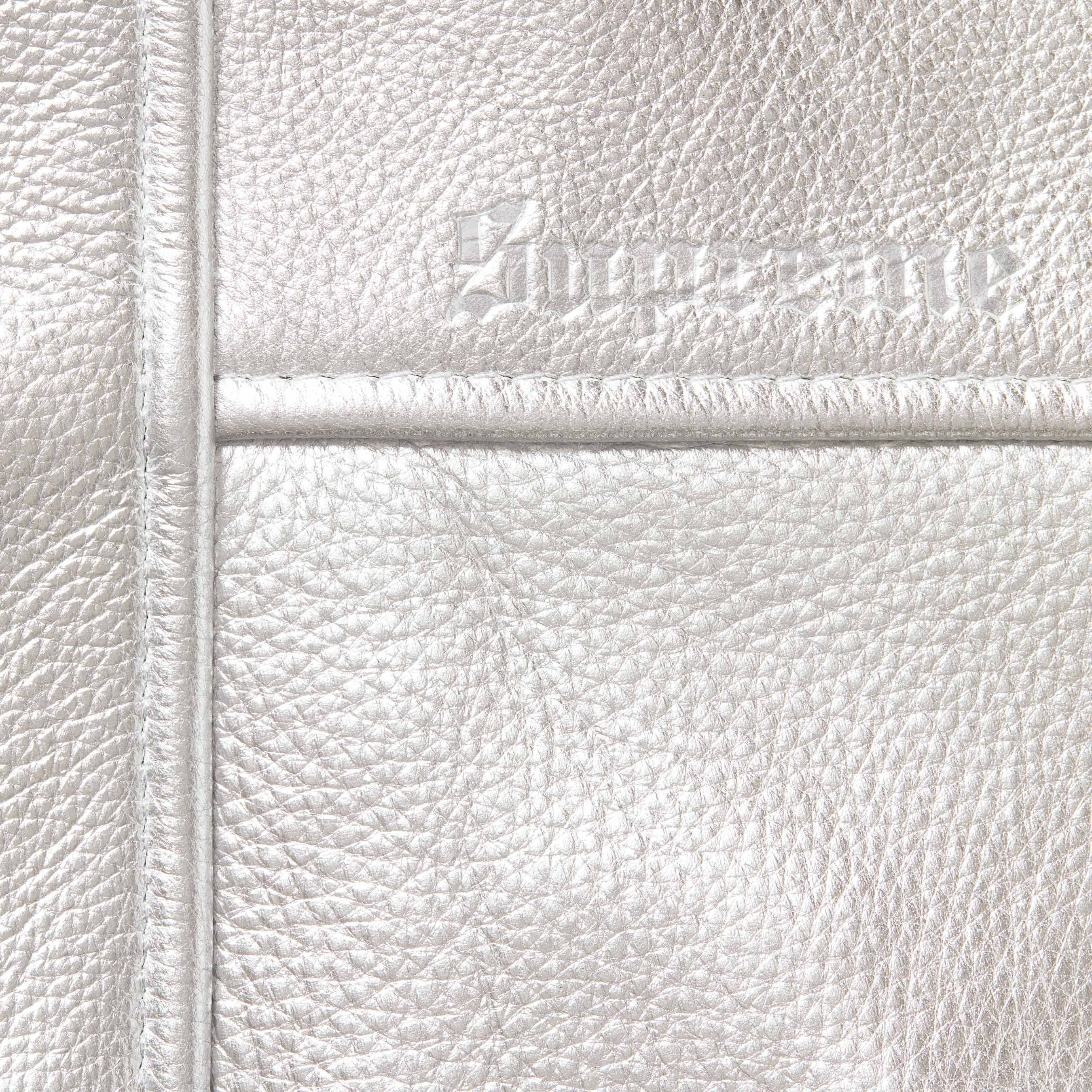 Supreme Supreme Schott Leather Clip Jacket (SS25) - Silver - $998