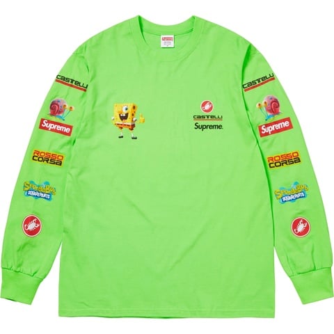 新品Supreme SpongeBob Castelli Racing L/S Supreme®/SpongeBob SquarePants/Castelli® Racing L/S Tee - Supreme