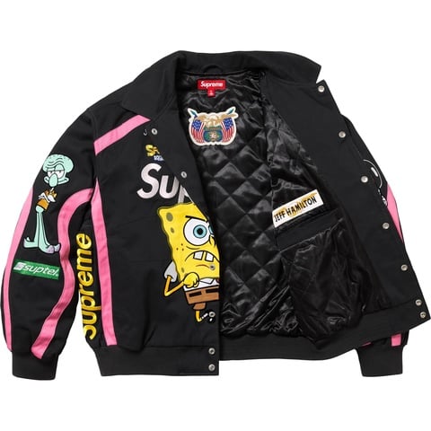 Supreme Supreme®/SpongeBob SquarePants Jeff Hamilton Racing Jacket - Black