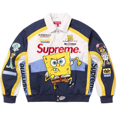 Supreme Supreme®/SpongeBob SquarePants Jeff Hamilton Racing Jacket - White