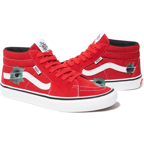 Supreme Supreme®/Vans®/Nate Lowman Skate Grosso Mid - Red