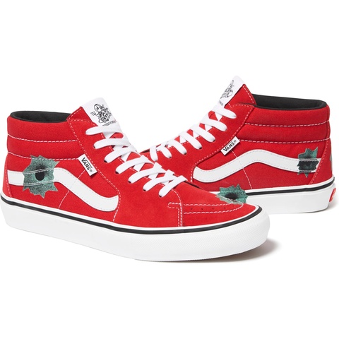 Supreme Supreme®/Vans®/Nate Lowman Skate Grosso Mid - Red
