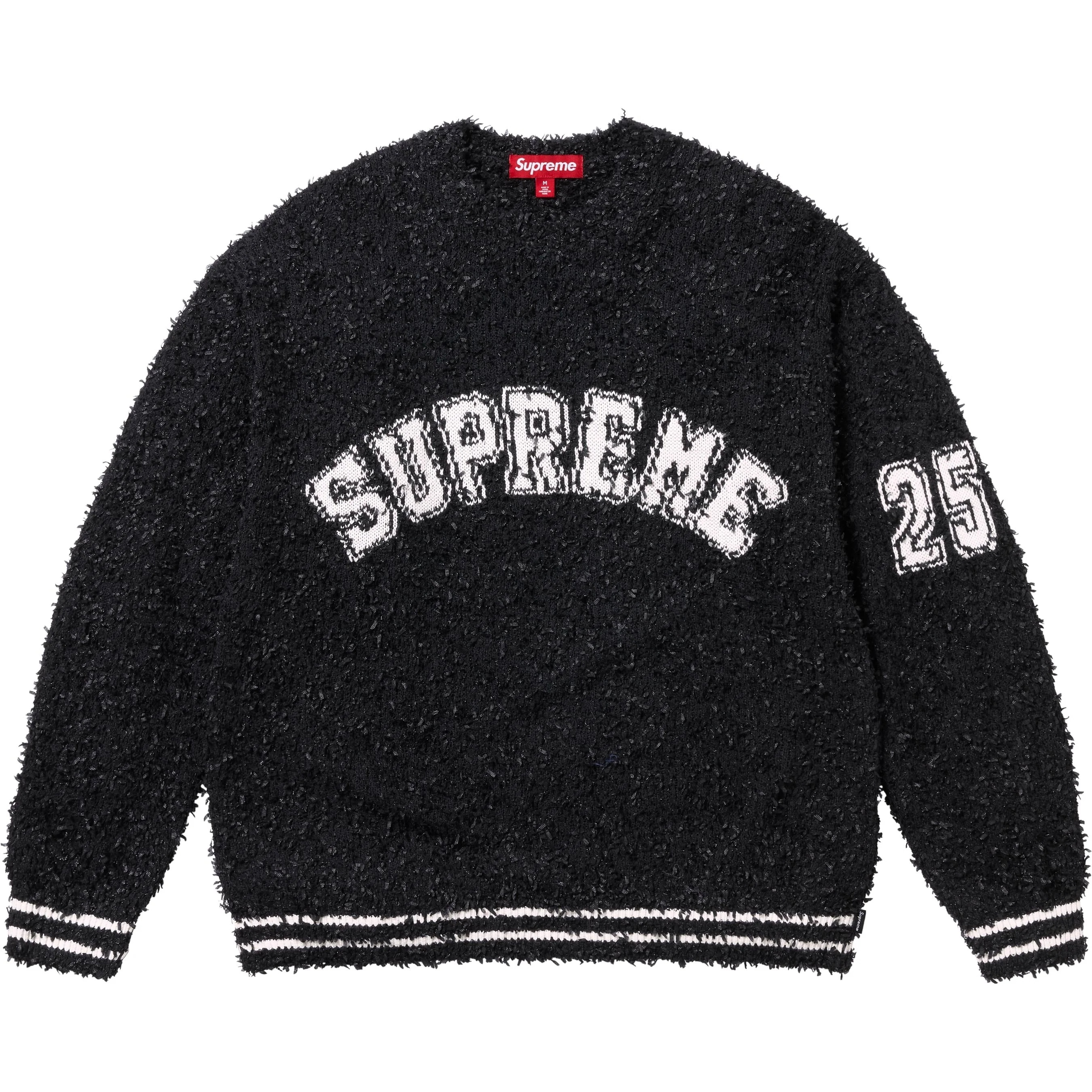 Supreme Textured Arc Sweater (SS25) - Black - $168