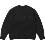 Supreme Tonal Appliqué Sweater (SS25) - Black