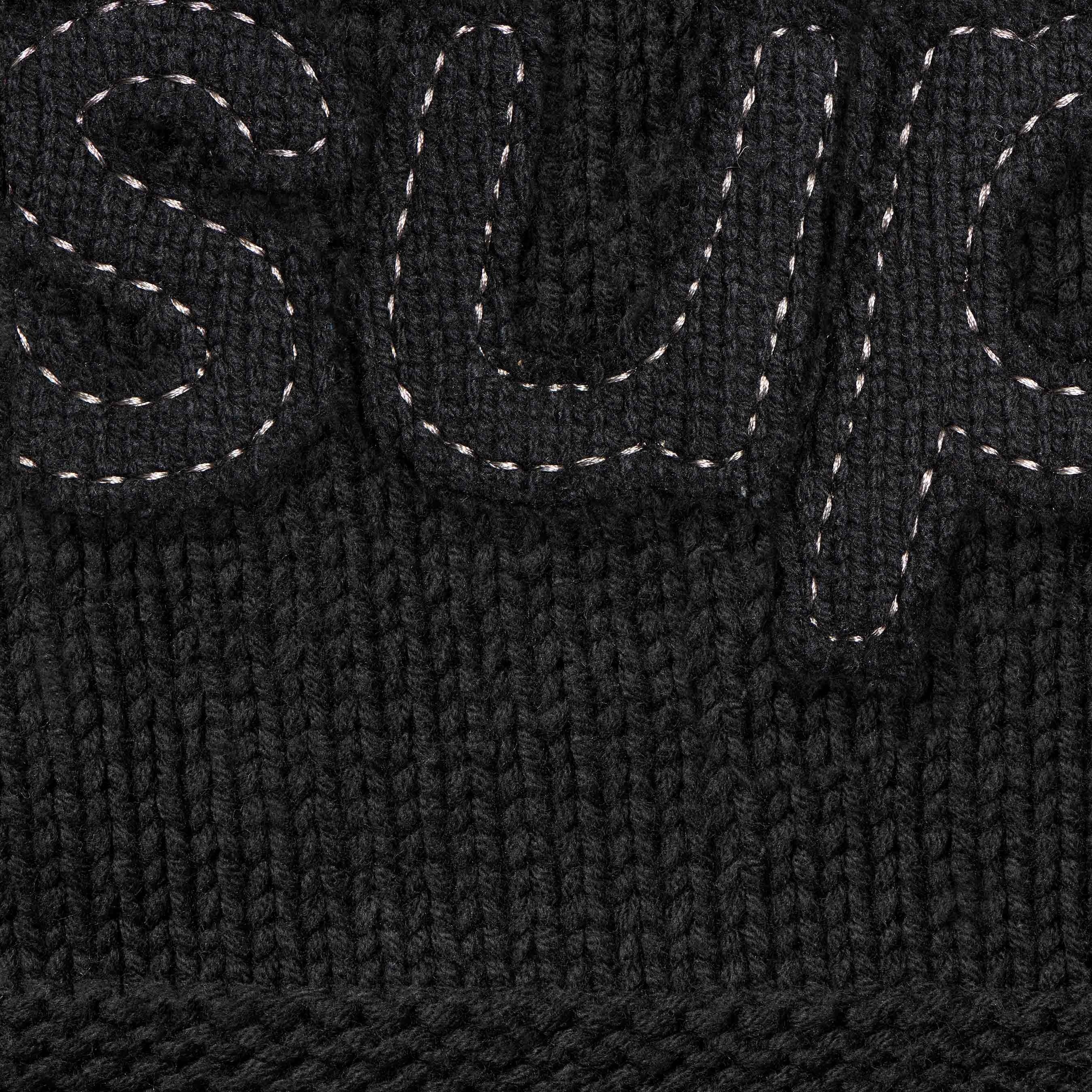 Supreme Tonal Appliqué Sweater (SS25) - Black - $158