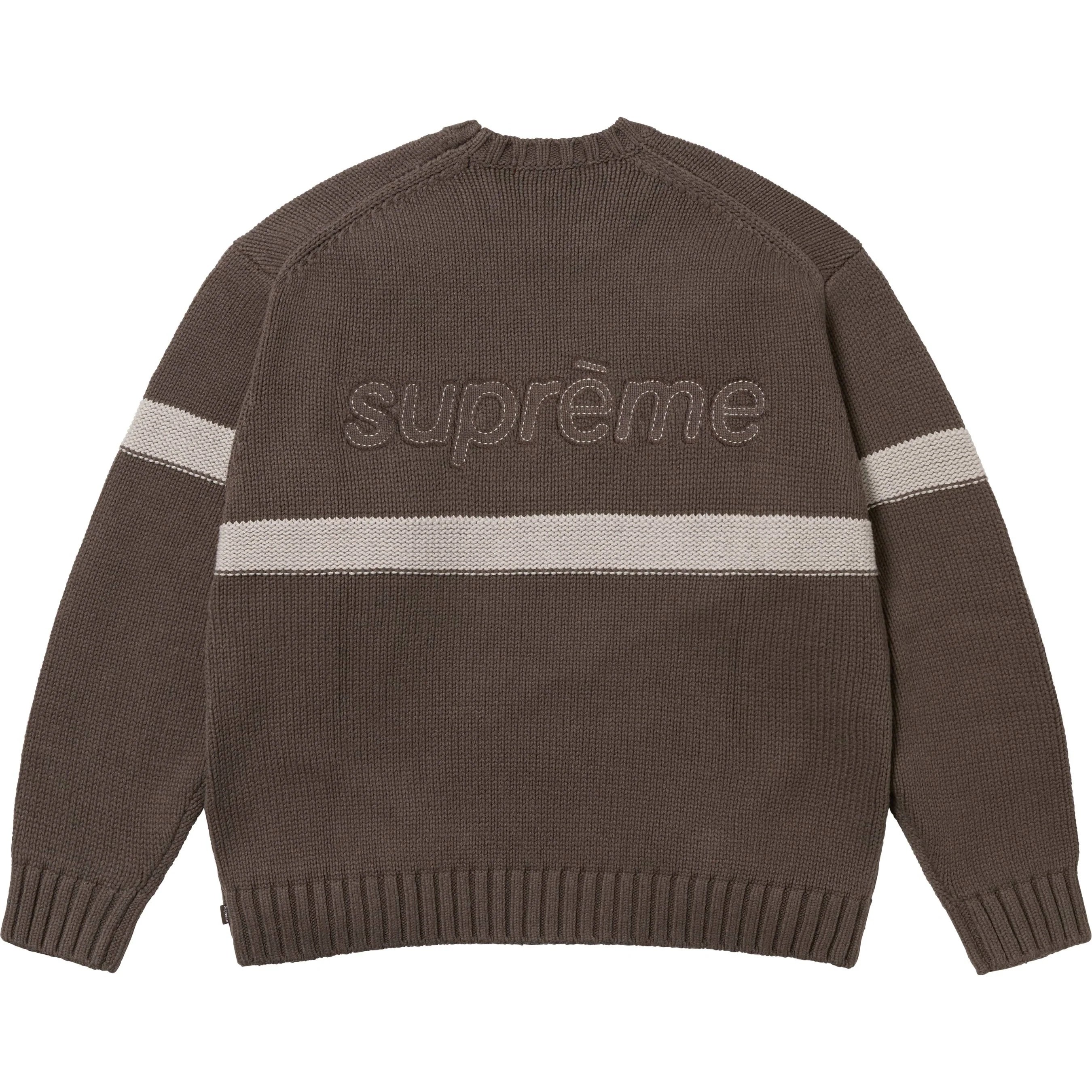 Supreme Tonal Appliqué Sweater (SS25) - Brown - $158