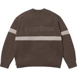 Supreme Tonal Appliqué Sweater (SS25) - Brown
