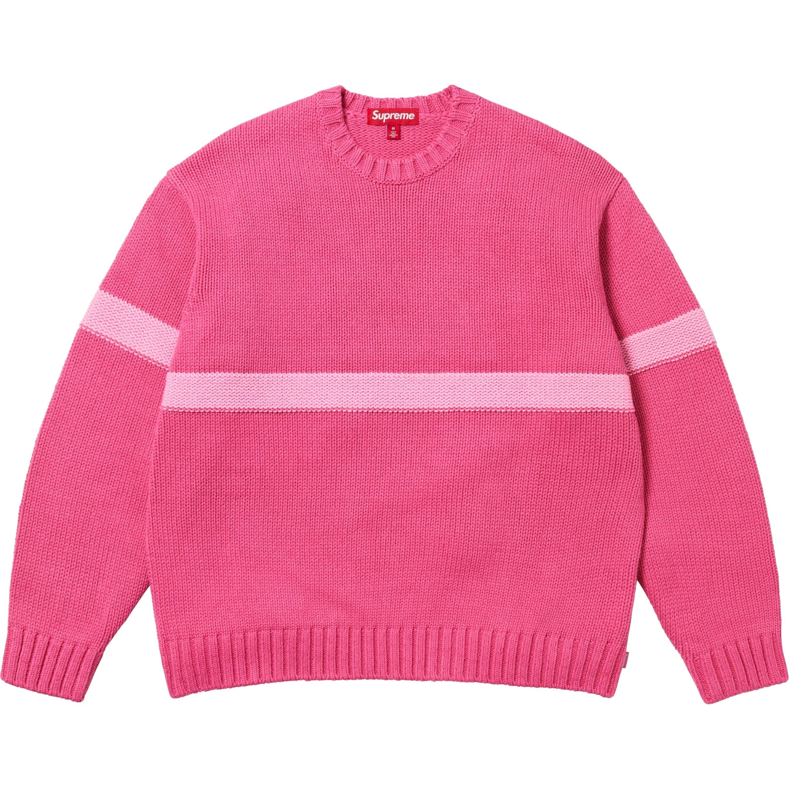 Supreme Tonal Appliqué Sweater (SS25) - Dark Pink - $158