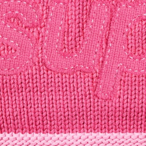 Supreme Tonal Appliqué Sweater - Dark Pink