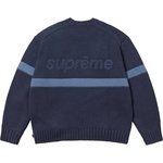 Supreme Tonal Appliqué Sweater (SS25) - Navy