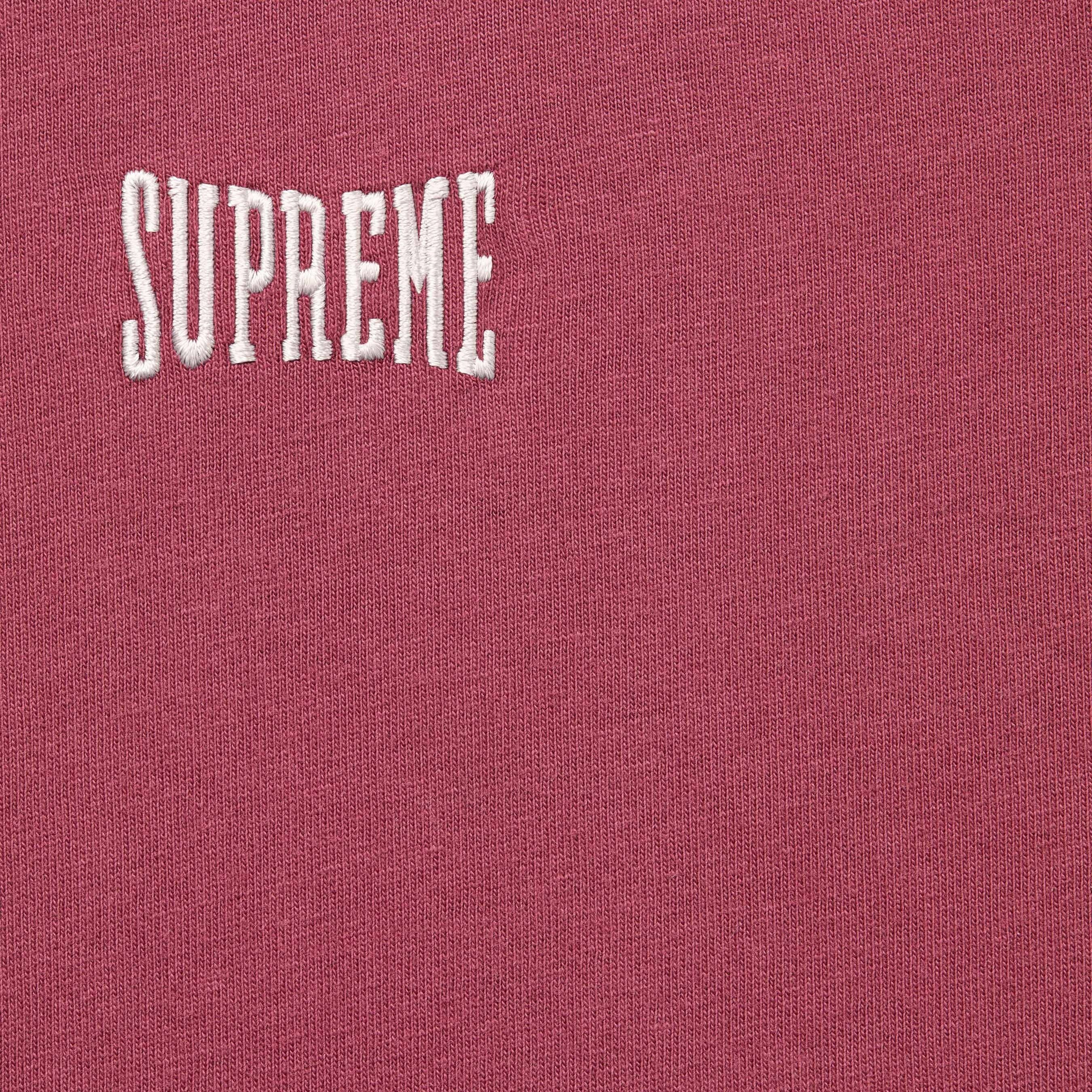 Supreme Warm Up Washed S S Top (SS25) - Maroon - $54
