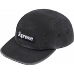 Supreme Washed Chino Twill Camp Cap (SS25) - Black