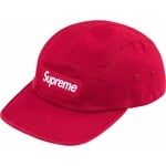 Supreme Washed Chino Twill Camp Cap (SS25) - Red
