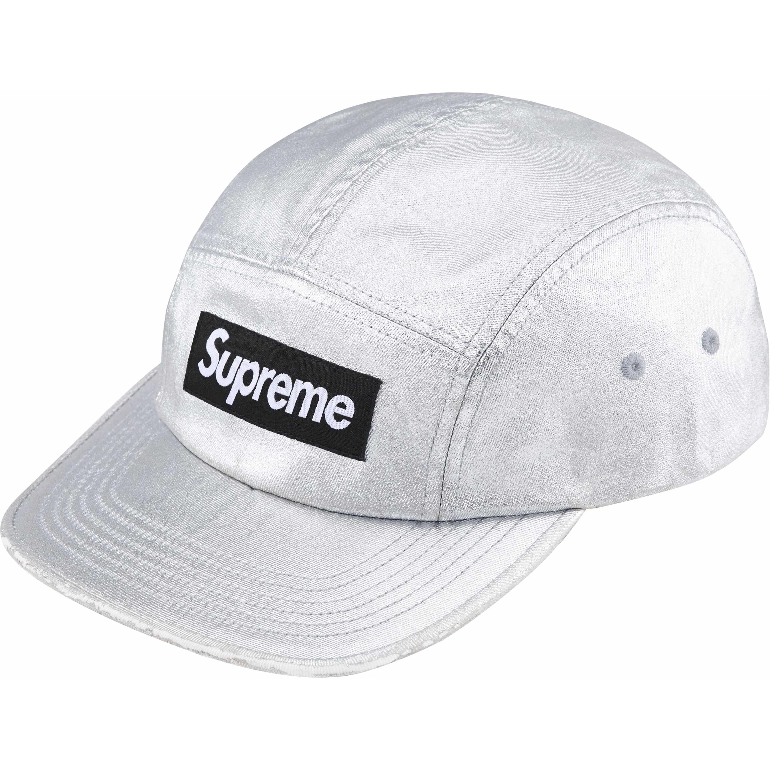Supreme Washed Chino Twill Camp Cap (SS25) - Silver - $48