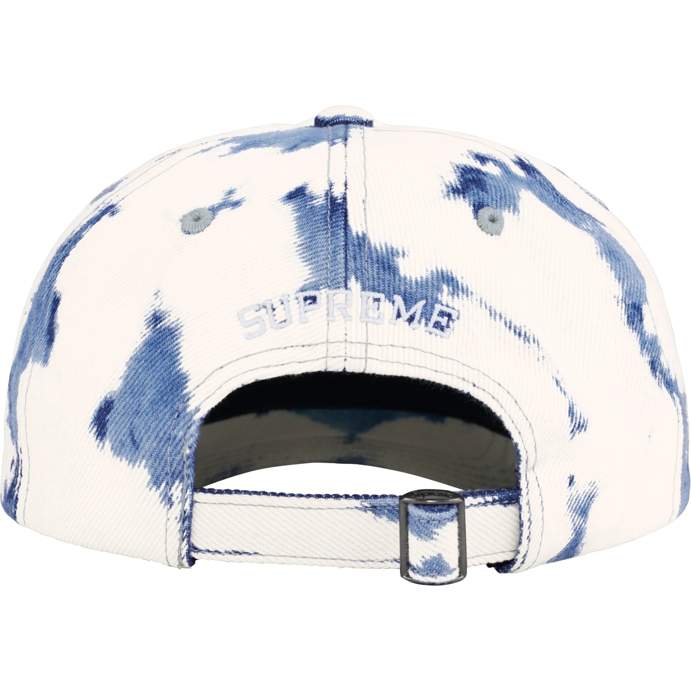 Supreme Wings Logo 6-Panel (SS25) - Bleached Denim - $48
