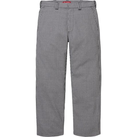 美品36 Supreme Work Pant White Houndstooth Work Pant - spring/summer 2025 - Supreme