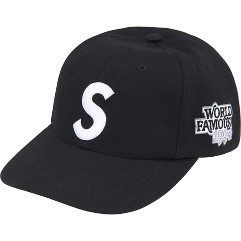 Supreme World Famous S Logo 6-Panel - Black