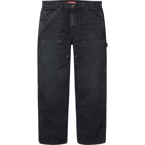 Supreme Worn Double Knee Painter Pant - Black
