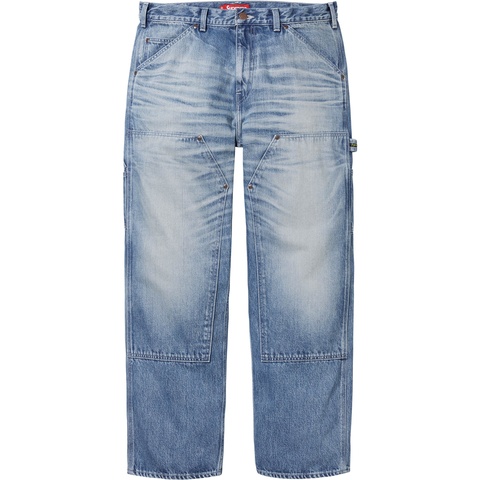 Supreme Worn Double Knee Painter Pant - Denim
