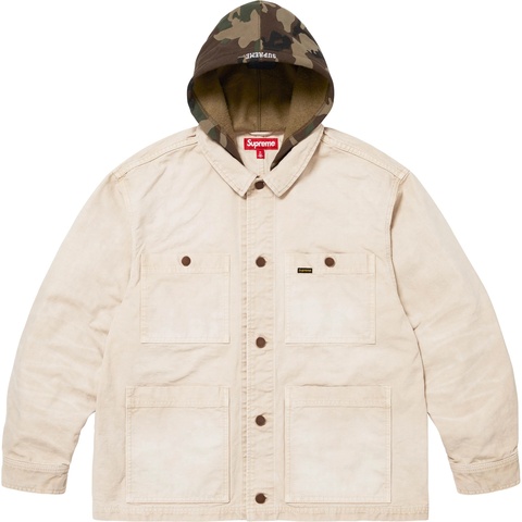 ジャケット・アウター Supreme Worn Hooded Chore Coat Natural M Worn Hooded Chore Coat - spring/summer 2025 - Supreme