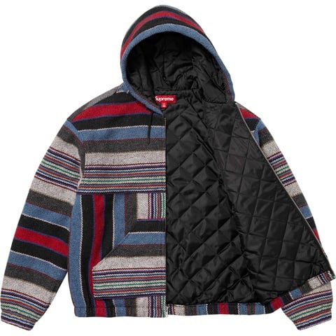 ジャケット・アウター Supreme Woven Stripe Hooded Jacket Black Woven Stripe Hooded Jacket - spring/summer 2025 - Supreme