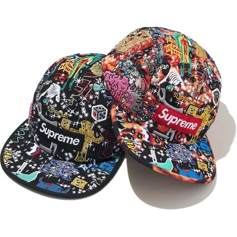 帽子 Supreme x GOODENOUGH Rayon Camp Cap Supreme GOODENOUGH Crushed Rayon Camp Cap Black - SS25 - US