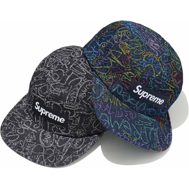 Supreme Handwriting Denim Camp Cap (spring/summer 2025) - $54.00