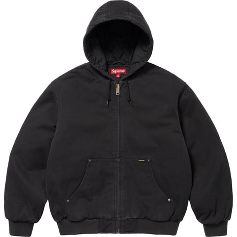 Supreme AOI Embroidered Hooded Work Jacket - Black