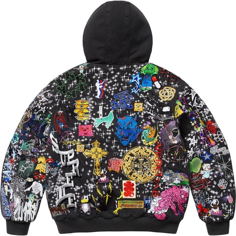 AOI Embroidered Hooded Work Jacket - Supreme