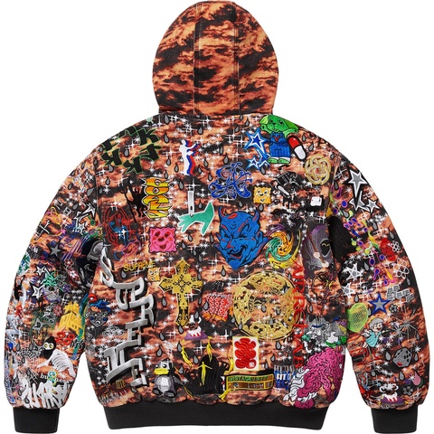 AOI Embroidered Hooded Work Jacket - Supreme