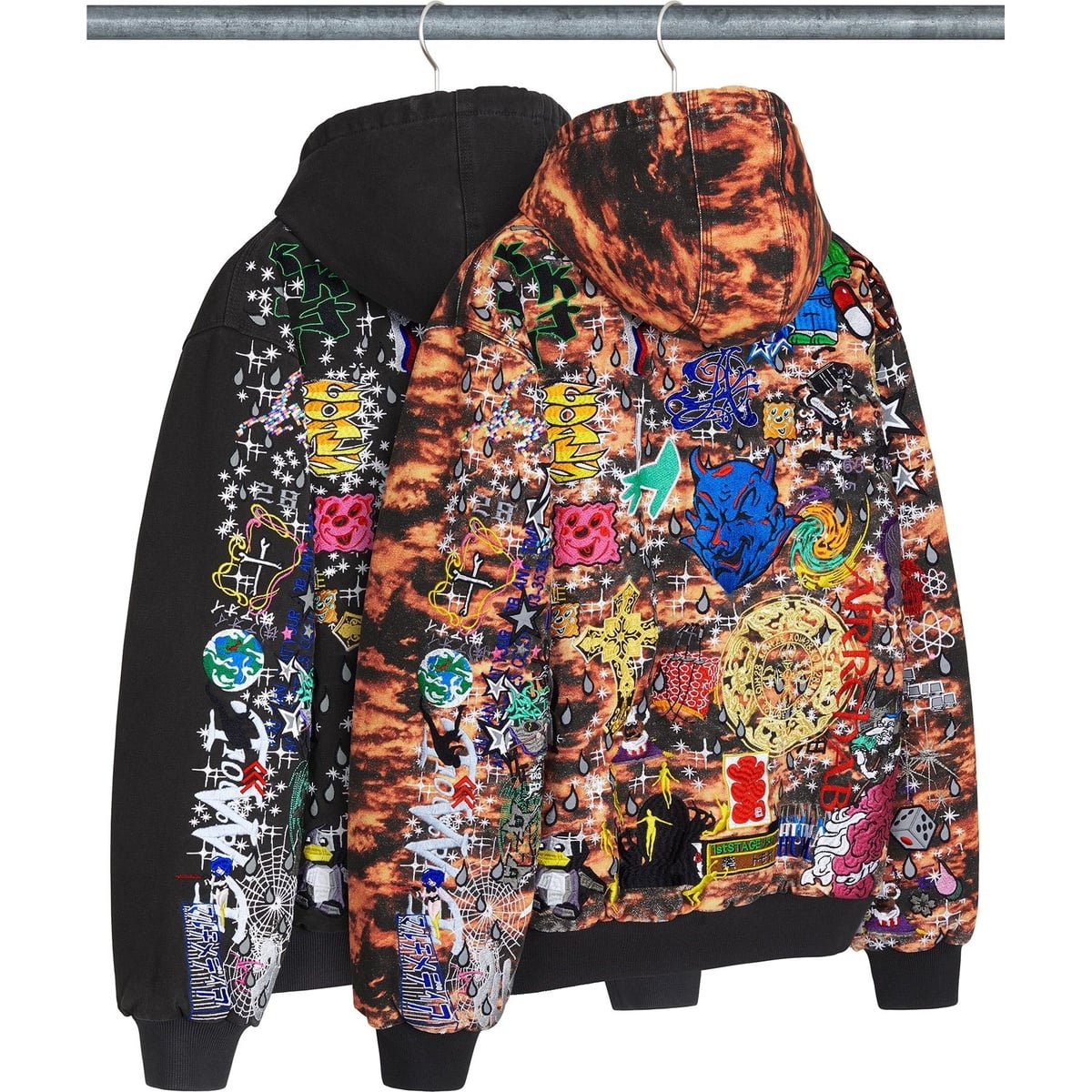 AOI Embroidered Hooded Work Jacket - SupremeCommunity