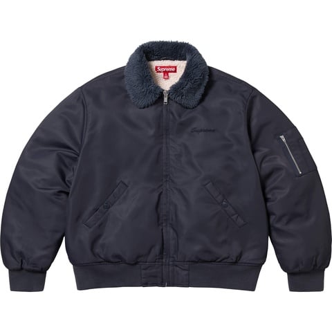 Supreme AOI Nylon Bomber Jacket - Navy
