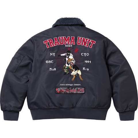 Supreme AOI Nylon Bomber Jacket - Navy