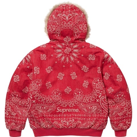 Bandana Jacquard Denim Hooded Work Jacket - Supreme