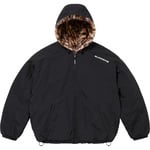 Supreme Faux Fur Reversible Hooded Track Jacket (SS25) - Black
