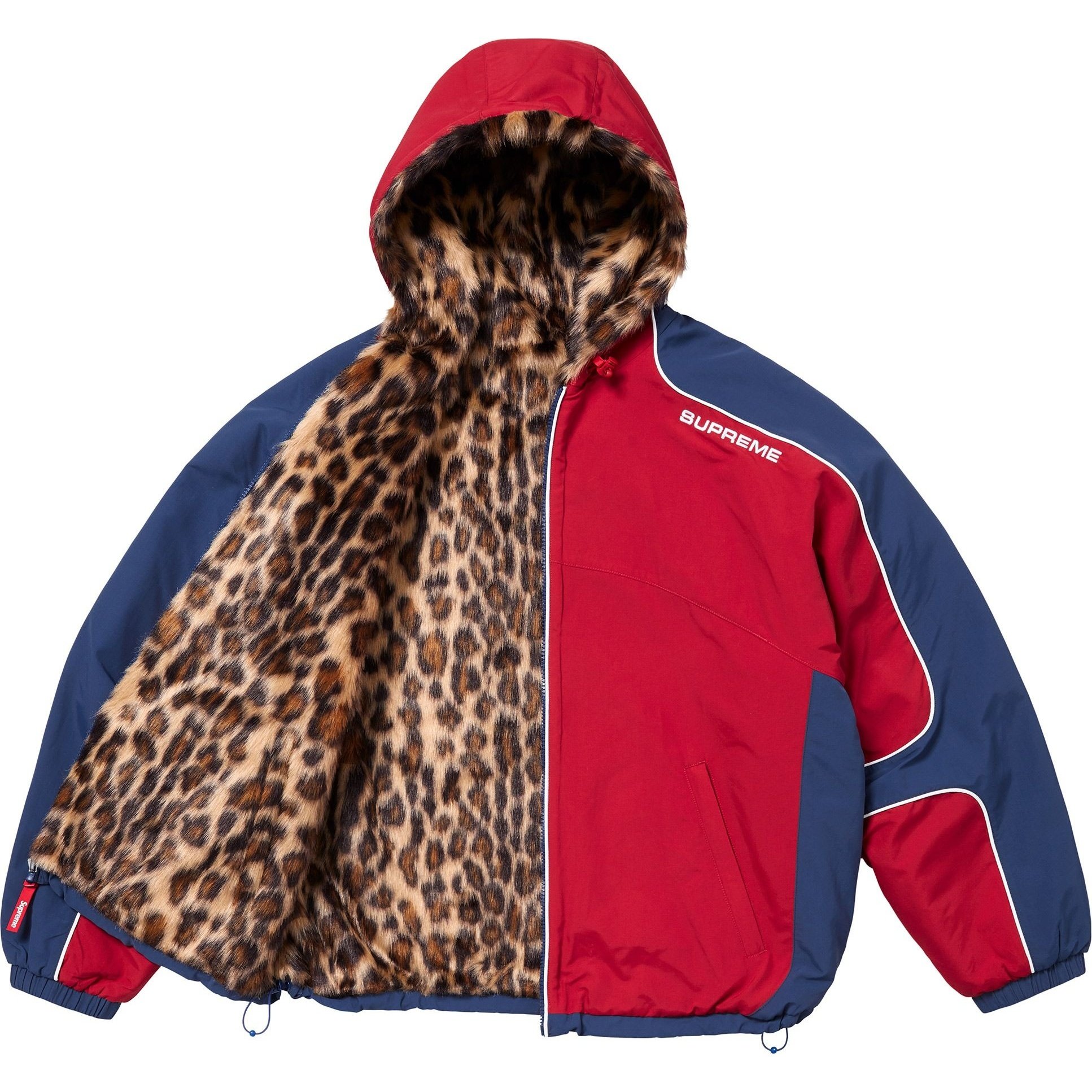 Supreme Faux Fur Reversible Hooded Track Jacket (SS25) - Red - $368