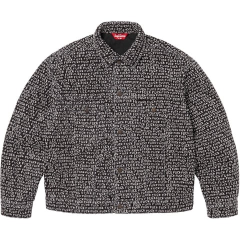 Supreme Fuck Stitch Denim Trucker Jacket - Black